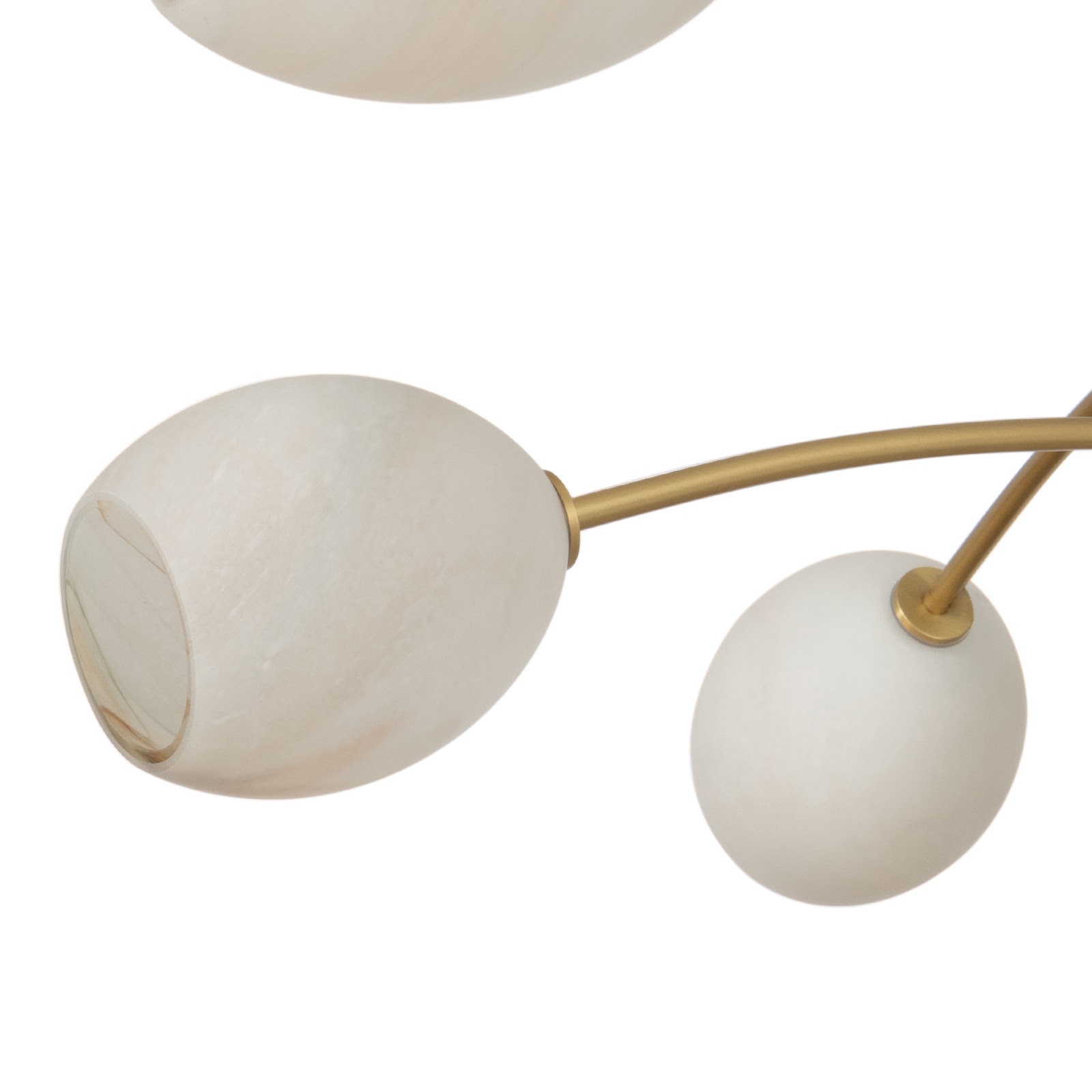 Artemis Chandelier (Natural Brass with Alabaster Glass) | Regina